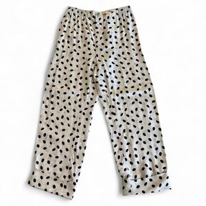 Marni 2020 Dalmatian Print Logo Embossed Wide Pajama Pants - IT 42